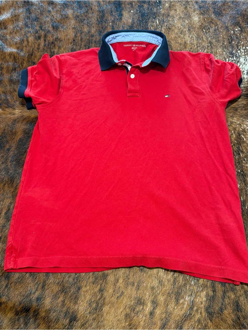 Tommy Hilfiger Golf Vintage Y2K 2000’s Red Collared Casual Shirt Men's Large
